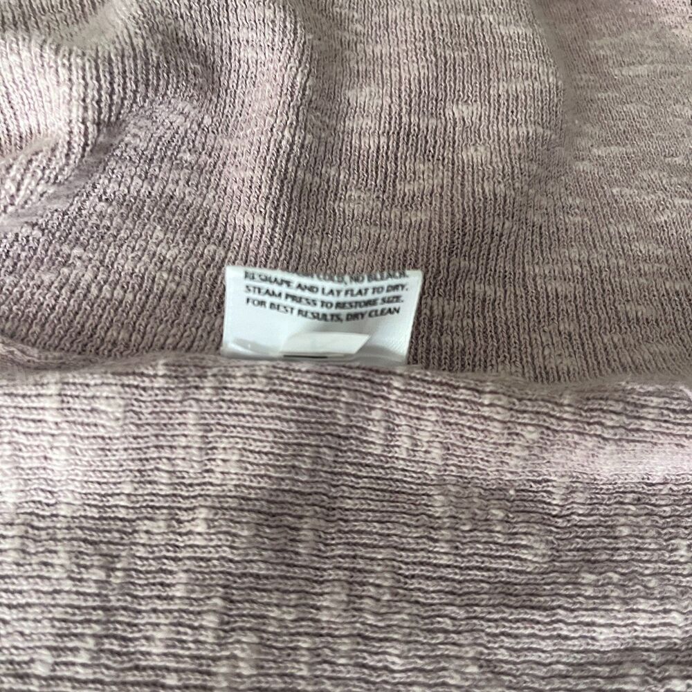 Eileen Fisher Cotton Linen Blend Open Front Drape Cardigan Purple Women's XS - Picture 8 of 9